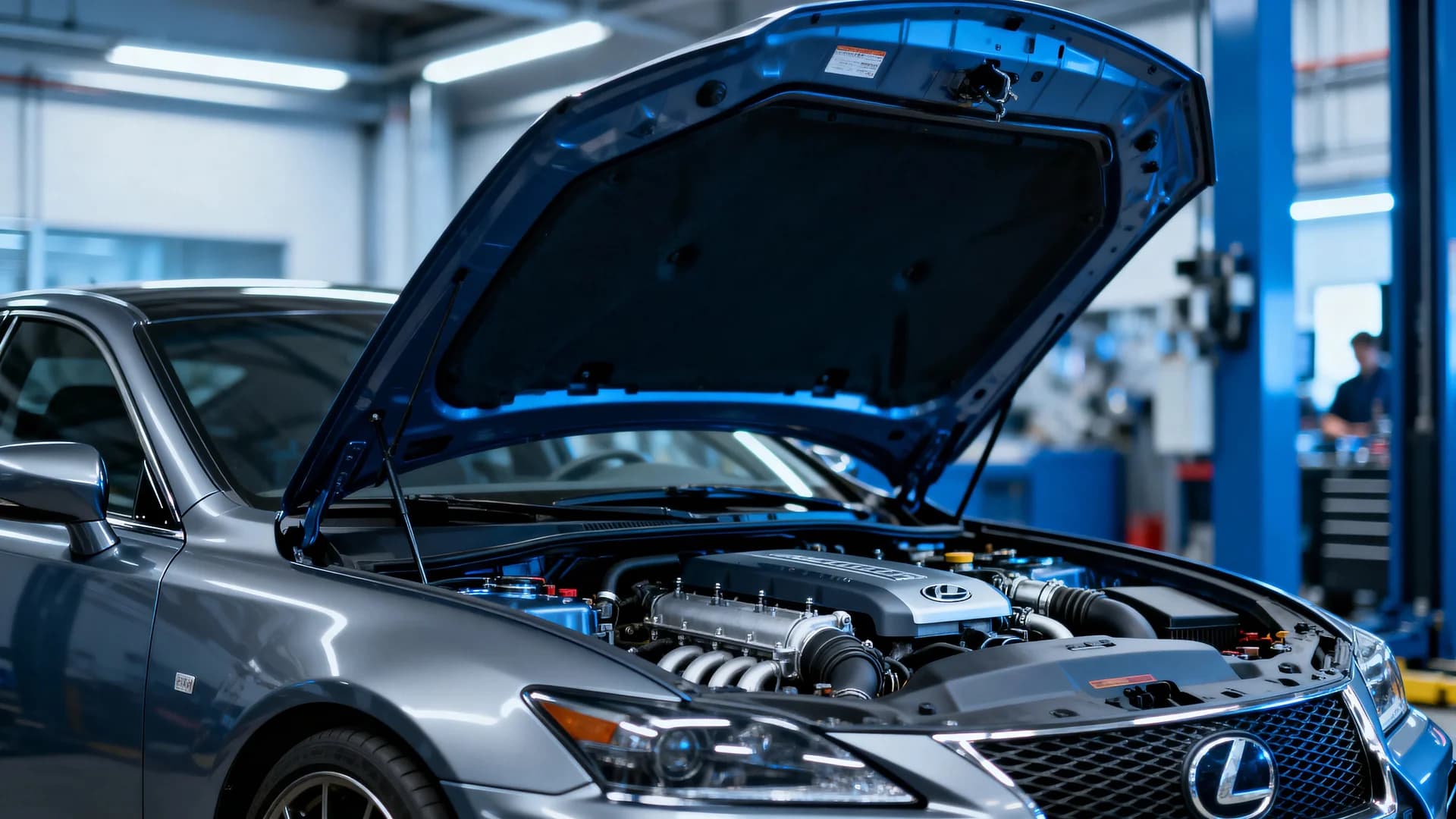 Moteur automobile moderne dans un atelier professionnel - EcoPerf Auto