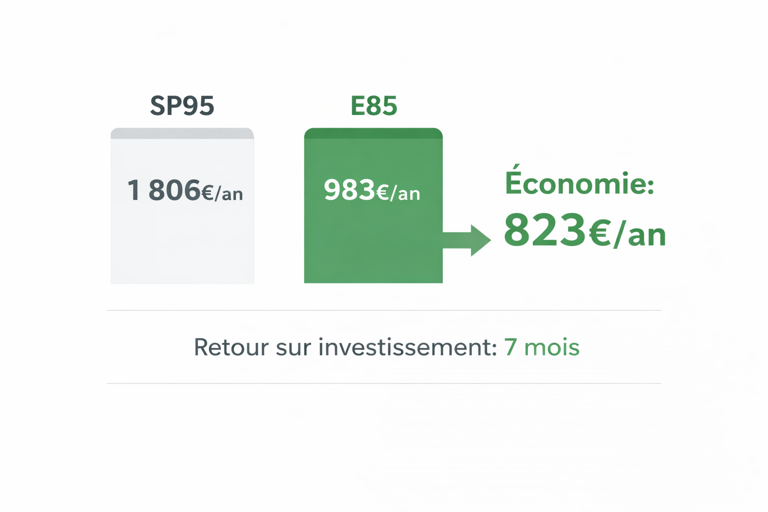 Simulation indicative de l’intérêt économique d’une conversion E85 selon l’usage