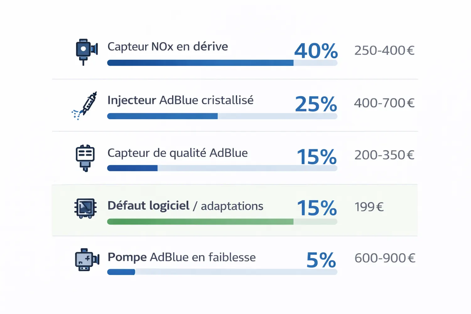 Les causes possibles d'un message AdBlue à analyser avant remplacement